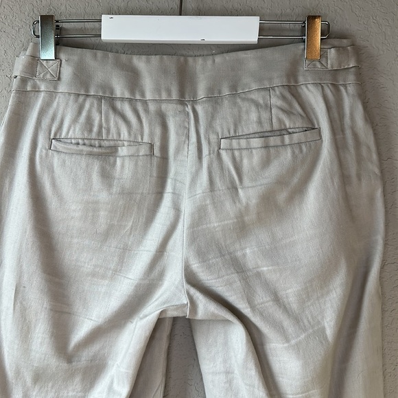 Loft Linen Blend Straight Leg Pants Size 4 - Picture 5 of 11